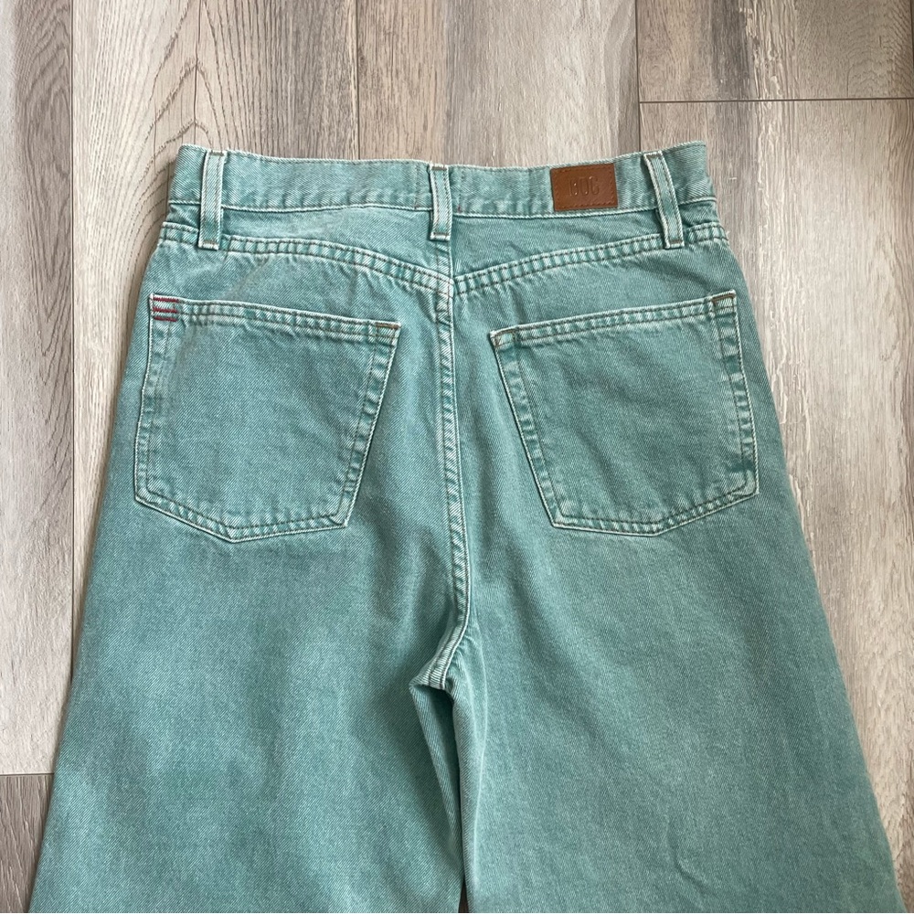 [SOLD] BDG Urban Outfitters High & Wide High Waisted Jeans in Teal - Picture 4 of 6